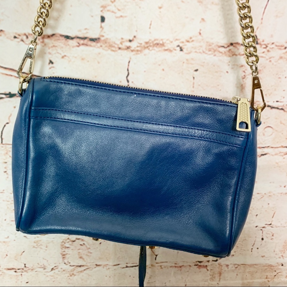 Rebecca Minkoff Mini Mac Blue Leather Crossbody - Picture 5 of 9